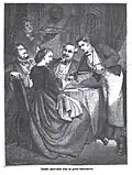 Ein Cabinet particulier in einem französischen Restaurant in einer Darstellung von 1863
