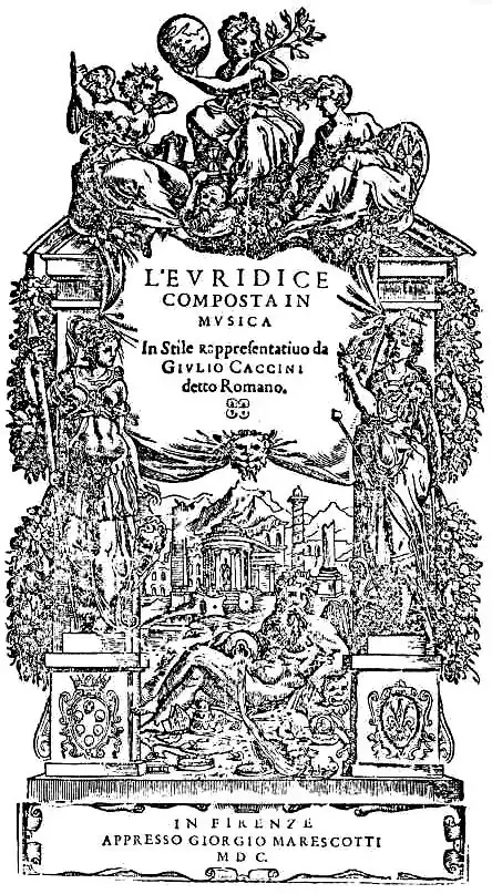 Caccini Titelblad Eurydice