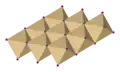 Schicht aus kantenverknüpften [CdI6]-Oktaedern in CdI2