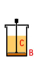 Kaffeepresse mit heruntergedrücktem Stempel