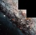 Detaillierte Aufnahme des Zentrums mithilfe des Hubble-Weltraumteleskops