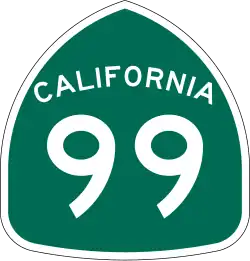 Straßenschild der California State Route 99
