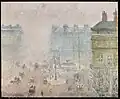 La Place du Théâtre-Français et l’avenue de l’Opêra, temps de brouillard