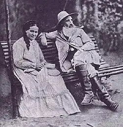 Camille Pissaro und Julie Vellay, 1877 in Pontoise.