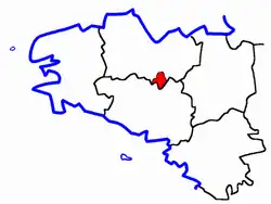 Lage des Kantons La Chèze