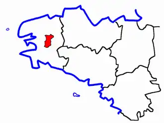 Lage des Kantons in der Bretagne