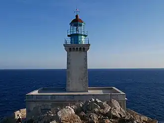 Blick von Nord nach Süd über die Landzunge aufs Mittelmeer