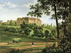 Schloss Cappenberg um 1860, Sammlung Alexander Duncker