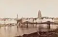 Carl Friedrich Mylius (1827–1916), Blick über den Main mit Eisernem Steg und Dom, 1868–1871, Albuminpapier auf Karton, 12,6 × 23,3 cm, Städel Museum, Frankfurt am Main