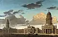 Gendarmenmarkt in Berlin, Gemälde von Carl Hasenpflug, 1822