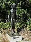 Carl Gutknecht (1878–1970) Bildhauer. Bronzeplastik Knabenfigur, Kunstkredit Basel-Stadt 1935, Solitude-Promenade, Basel