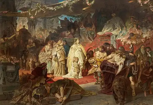 Carl Theodor von Piloty: Thusnelda im Triumphzug des Germanicus, 1873