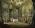 Karl III. speist vor dem Hofstaat, um 1775
