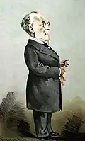 Carlos Zeferino Pinto Coelho (Karikatur von Rafael Bordalo Pinheiro, 1881)