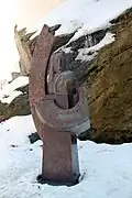 Hans-Carl-von-Carlowitz-Stele an der Burg Rabenstein