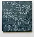 Gedenktafel im Kloster Disentis
