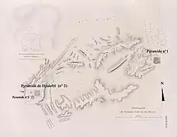 Position der Pyramide auf Lepsius' Karte