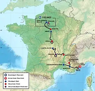 Karte Paris–Nizza 2013