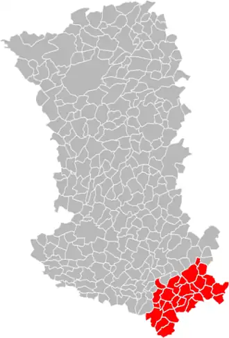 Lage der Communauté de communes du Cœur du Poitou im Département Deux-Sèvres
