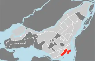 Lage von Verdun in Montreal