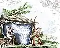 Kartusche auf einer Karte der Region um Kursk im offiziellen Atlas des russischen Zarenreiches (1792)