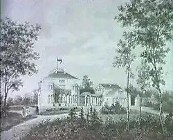Schloss Katharinenhof (Gemälde von Caspar Obach, 19. Jahrhundert)