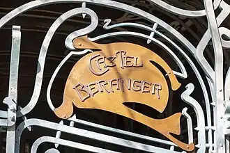 Tafel am Eingang Castel Béranger