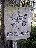 Markierung eines historischen Reitpfades