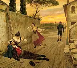 Illustration der Kurzgeschichte um 1880
