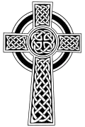 Keltenkreuz mit Flachplatting-Muster