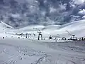 Skigebiet in der Berglandschaft bei Bischarri