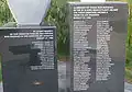 Der Gedenkstein mit den Namen der Opfer