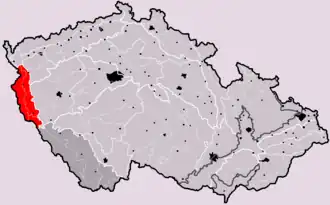 Untergruppe Českoleská oblast (rot markiert)