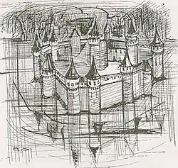 Burg Messei, Zeichnung