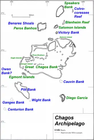 Pitt Bank im Südwesten des Chagos-Archipels
