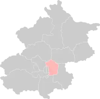 Lage von Chaoyang in Peking