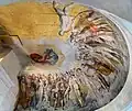 Das Deckengemälde im Turm der Liga