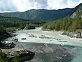 Mündung des Tschemal in den Katun