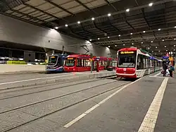 Citylink, CB-Variobahn und ForCity im Hauptbahnhof, 2021