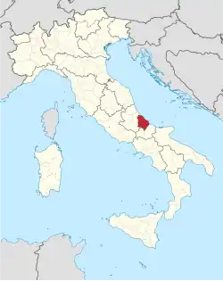 Lage innerhalb Italiens