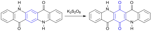 Chinacridonchinon durch Oxidation von Chinacridon