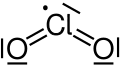 Strukturformel von Chlordioxid