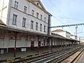 Bahnhof Chomutov, Empfangsgebäude (Gleisseite)