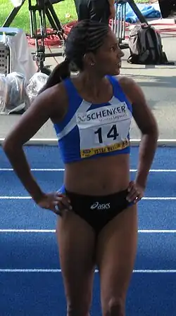 Die amtierende Europameisterin Christine&nbsp;Arron erreichte Platz&nbsp;sechs, am Schlusstag errang sie noch Silber mit der französischen Sprintstaffel
