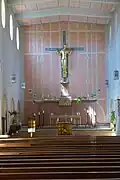 Chorbereich mit Christkönigsdarstellung