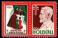 Holbøll (rechts) auf einer US-amerikani­schen Weihnachts­marke von 1938