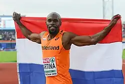 Europameister Churandy Martina nach seinem&nbsp;Sieg – 2012 hatte er den 200&nbsp;Meter-Titel errungen