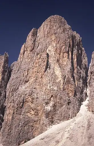 Cima Immink von Osten, aus dem Val Pradidali.