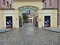Eingang zur Piazzetta Pier Paolo Pasolini in Bologna während des Filmfestivals "Il Cinema Ritrovato 2019"
