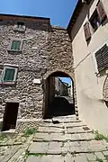 Das südliche Zugangstor der Befestigungsanlage (Porta Monticelli).
